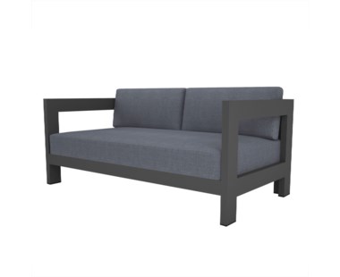 Hamilton Alu Compact 2.5 Seater - Charcoal / Canvas Natural
